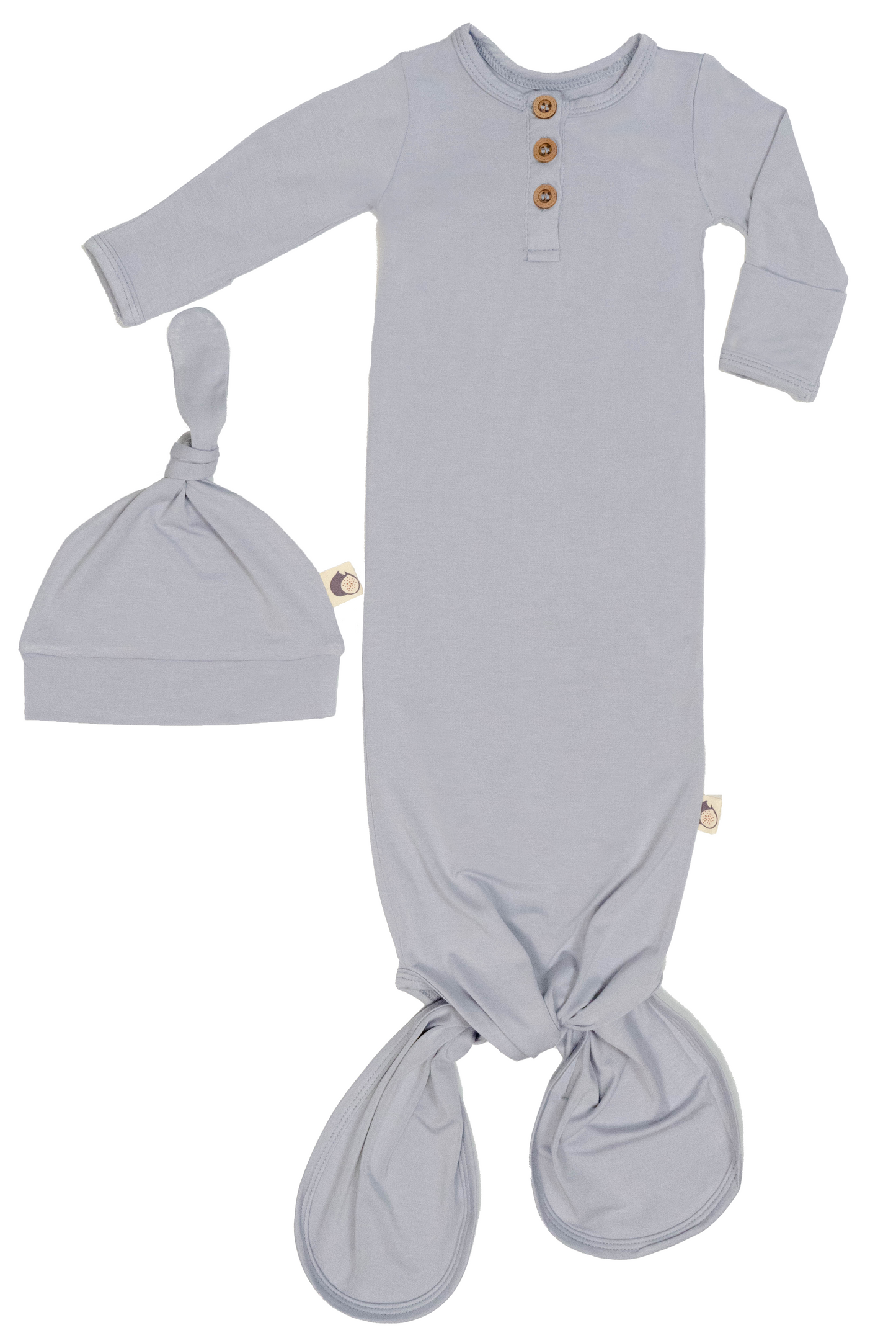 Lilac Grey Baby Gown set